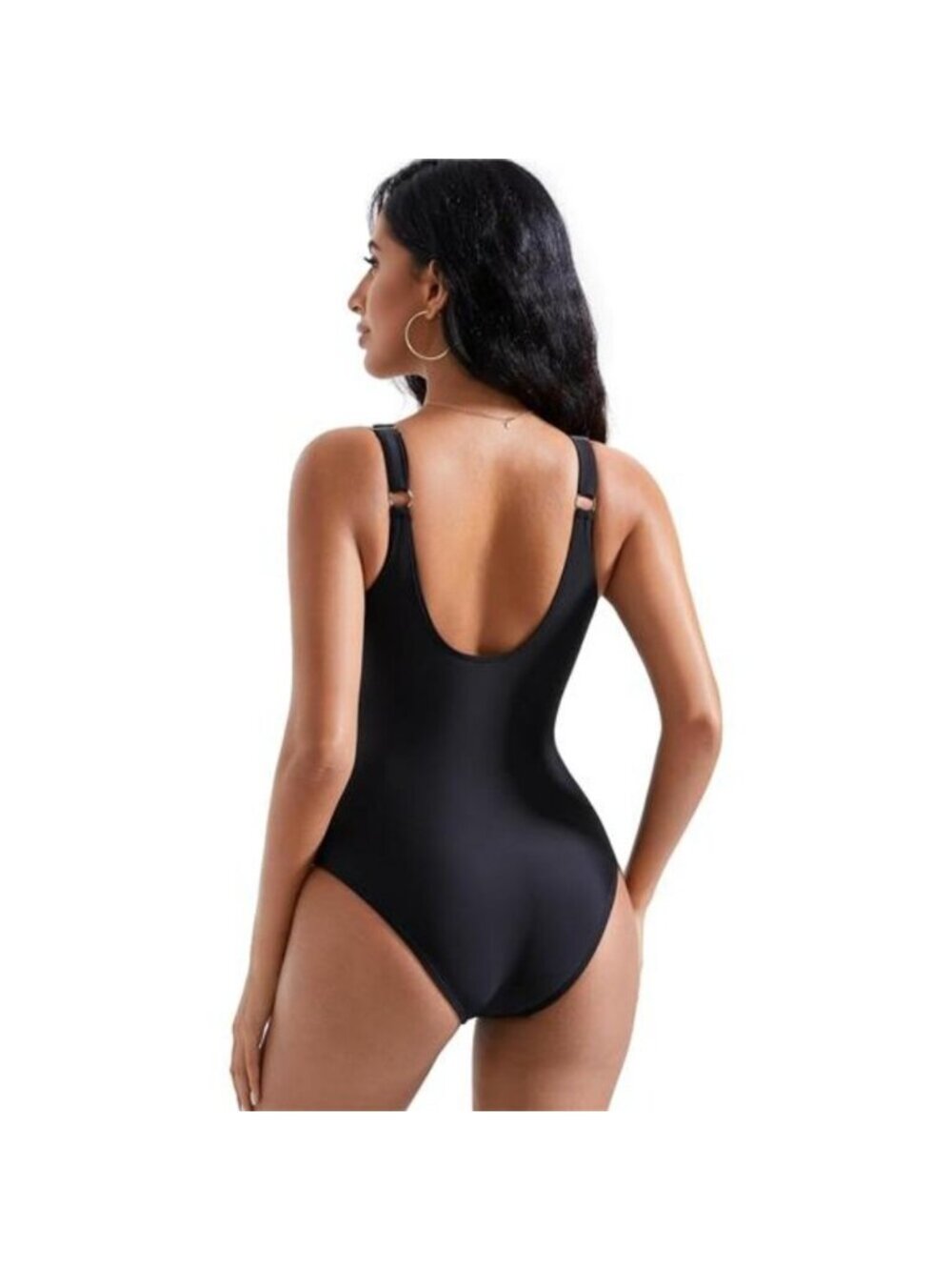 Women's One Piece Swimsuits Tummy Control Ruched Criss Cross Bathing Suits - Picture 4 of 8